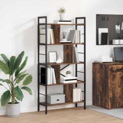 vidaXL Raft pentru carti Stejar fumuriu 75 x 30 x 156 cm Lemn compozit GartenMobel Dekor (883960) Biblioteca