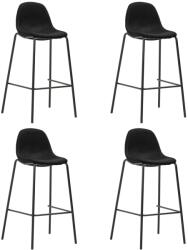 vidaXL Scaune de bar, 4 buc. , negru, material textil GartenMobel Dekor (281536)