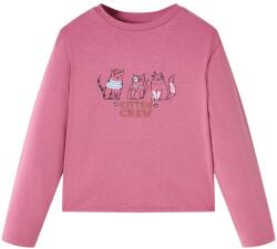 vidaXL Tricou pentru copii cu maneci lungi, zmeuriu, 140 GartenMobel Dekor (14448)