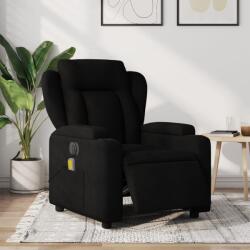 vidaXL Fotoliu electric de masaj rabatabil, negru, textil GartenMobel Dekor (3204472)
