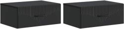 vidaXL Set 2 noptiere suspendate negre, 49 x 34, 5 x 20 cm, cu sertar (898958)