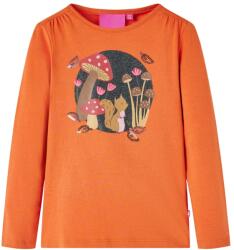vidaXL Tricou pentru copii cu maneci lungi, portocaliu ars, 92 GartenMobel Dekor (14154)
