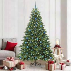 vidaXL Brad de Craciun artificial cu 300 LED Verde 210 cm PE si PVC GartenMobel Dekor (3397569)