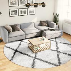 vidaXL Covor pufos modern, fir lung, crem si negru, Ø 280 cm GartenMobel Dekor (375381) Covor