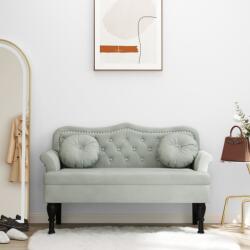 vidaXL Bancheta cu perne, gri deschis, 120, 5x65x75 cm, catifea GartenMobel Dekor (372140)