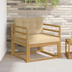 vidaXL Canapea Medie pentru Exterior Poliester Alb GartenMobel Dekor (3438997) Canapea