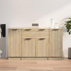vidaXL Servante, 3 piese, stejar sonoma, lemn prelucrat GartenMobel Dekor (3115830) Comoda