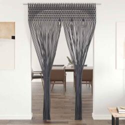 vidaXL Perdea macrame, antracit, 140 x 240 cm, bumbac GartenMobel Dekor (323991)