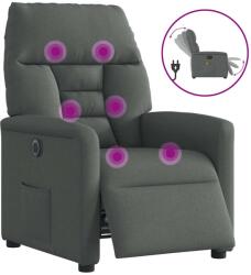 vidaXL Fotoliu electric de masaj rabatabil, gri închis, textil GartenMobel Dekor (3303023)