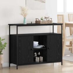 vidaXL Bufet Stejar Negru 100 x 35 x 80 cm Lemn compozit GartenMobel Dekor (882814) Comoda