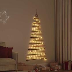 vidaXL Brad de Craciun cu 80 LED natural 150 cm lemn masiv de frasin GartenMobel Dekor (42020260)