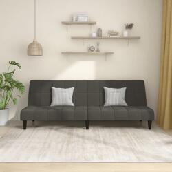 vidaXL Canapea extensibila cu 2 locuri, gri închis, catifea GartenMobel Dekor (375842) Canapea