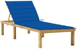 vidaXL Sezlong cu perna albastru regal, lemn de pin tratat GartenMobel Dekor (3065859)