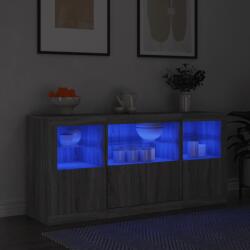 vidaXL Servanta cu lumini LED, gri sonoma, 142, 5x37x67 cm GartenMobel Dekor (3209070) Comoda