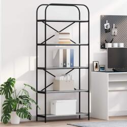 vidaXL Raft pentru carti sonoma gri 80 x 30 x 183 cm Lemn compozit GartenMobel Dekor (879836) Biblioteca