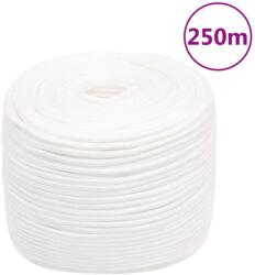 vidaXL Franghie de barca, alb complet, 10 mm, 250 m, polipropilena GartenMobel Dekor (152562)