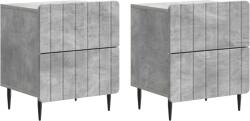 vidaXL Set 2 noptiere cu 4 sertare, gri beton, 43 x 34, 5 x 49, 5 cm (894302)