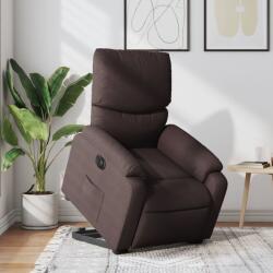 vidaXL Fotoliu electric rabatabil cu ridicare, maro închis, textil GartenMobel Dekor (3204853)