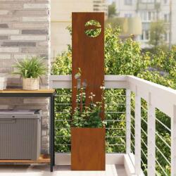 vidaXL Ghiveci de Gradina cu Panou Decorativ Ruginit 32 x 140 cm GartenMobel Dekor (876405)