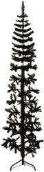vidaXL Jumatate brad de Craciun subtire cu suport, negru, 210 cm GartenMobel Dekor (344577)