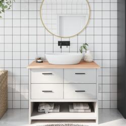 vidaXL Blat de baie, 100x50x2 cm, lemn masiv netratat GartenMobel Dekor (3156035)