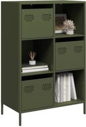 vidaXL Dulap înalt, verde masliniu, 68x39x103, 5 cm, otel GartenMobel Dekor (851410) Comoda