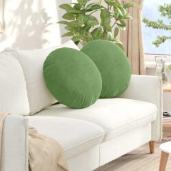 vidaXL Perne de Sezut 2 pcs Verde deschis Ø 40 x 13 cm Catifea GartenMobel Dekor (42014177)