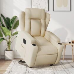 vidaXL Fotoliu electric rabatabil cu ridicare, crem, textil GartenMobel Dekor (3204515)