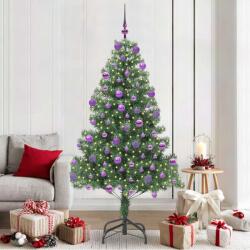 vidaXL Brad de Craciun cu 300 LED cu suport Verde 210 cm PVC GartenMobel Dekor (3396395)