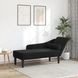 vidaXL Fotoliu sezlong cu perne, negru, catifea GartenMobel Dekor (4007593)