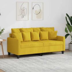 vidaXL Canapea cu 2 locuri, galben deschis, 140 cm, material textil GartenMobel Dekor (359272) Canapea