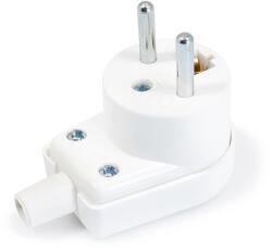 KOLORENO Fișa oblică cu împământare 16A 250V UL006 - Albă (WT-UL006)