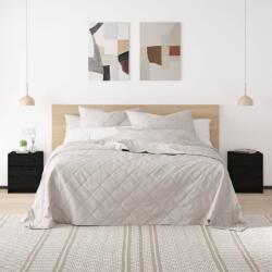 vidaXL Noptiere, 2 buc. , negru, 40x31x50 cm, lemn masiv de pin GartenMobel Dekor (808132)