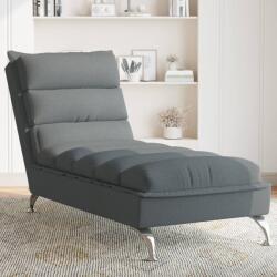 vidaXL Sezlong cu perne, gri închis, material textil GartenMobel Dekor (379469)