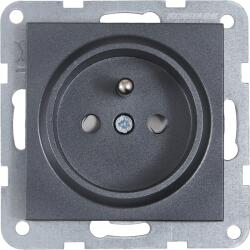 INNY Priză cu pin de împământare și obturatoare - Visio S55 - Borne automate - Antracit (EV111351)