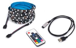 KOLORENO Set bandă LED 5V IP20 5m - RGB + controler USB cu telecomandă RF pentru iluminarea TV (TV5M-IP20-RF-USB-KP)