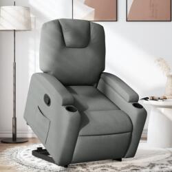 vidaXL Fotoliu rabatabil cu ridicare pe verticala, gri închis, textil GartenMobel Dekor (3204369)