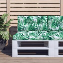 vidaXL Perne de paleti, 2 buc. , model cu frunze, textil GartenMobel Dekor (360701)