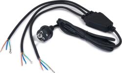 BERGE Fișa cu cablu de alimentare cu împământare, splitter 1/3 3x0.75mm 2m - Negru (7286)