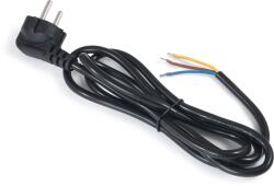 BERGE Ștecher cu cablu de alimentare cu împământare OMY 3x0.75mm 3m - Negru (WT-1773)