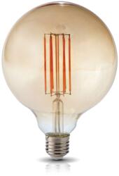 Kobi Bec LED E27 7W G125 Filament Retro Amber - Alb cald (2700K) (KAFG125E277C)
