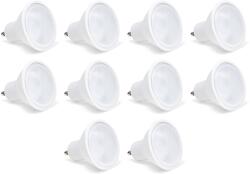 MILIO Set 10 Bec LED GU10 10W - Alb rece (6000K) (KOMPLET-10W-GU10-CW)