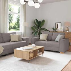 vidaXL Set de canapea cu perne, 2 piese, gri taupe, material textil GartenMobel Dekor (3324697) Canapea
