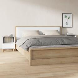 vidaXL Noptiere, 2 buc. , alb extralucios, 40x35x50 cm GartenMobel Dekor (821799)