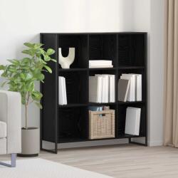 vidaXL Dulap pentru carti Stejar Negru 99.5 x 30 x 108.5 cm GartenMobel Dekor (886522) Biblioteca