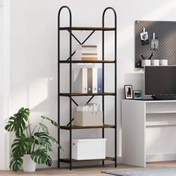 vidaXL Raft pentru carti Stejar afumat 60 x 30 x 183 cm Lemn compozit GartenMobel Dekor (879907) Biblioteca