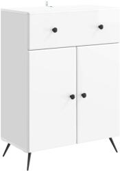 vidaXL Bufet Alb foarte lucios 66 x 34, 5 x 90 cm Lemn prelucrat GartenMobel Dekor (895559) Comoda
