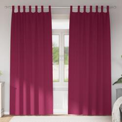 vidaXL Perdele Opaque cu Inel 2 pcs Rosu Vin 260 x 140 cm Poliester GartenMobel Dekor (4107577)