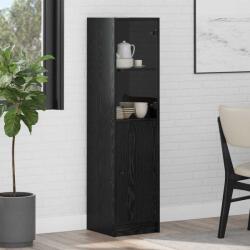 vidaXL Bufet Stejar Negru 35 x 37 x 142 cm Lemn compozit GartenMobel Dekor (882906) Comoda