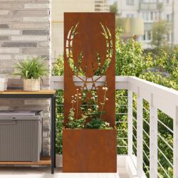 vidaXL Ghiveci de Gradina cu Panou Decorativ Ruginit 50 x 140 cm GartenMobel Dekor (876489)